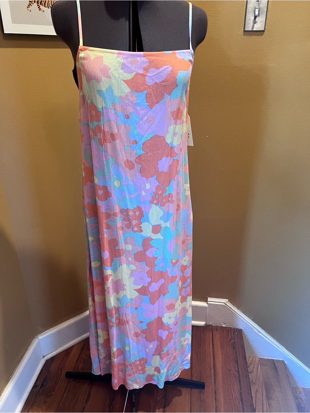 Billabong Pastel Floral Maxi Dress in Coral, Pink, Blue, Mint